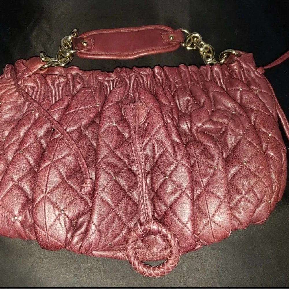 BCBGMaxazria Shoulder burgundy maroon gold stud
Bag - Picture 4 of 5
